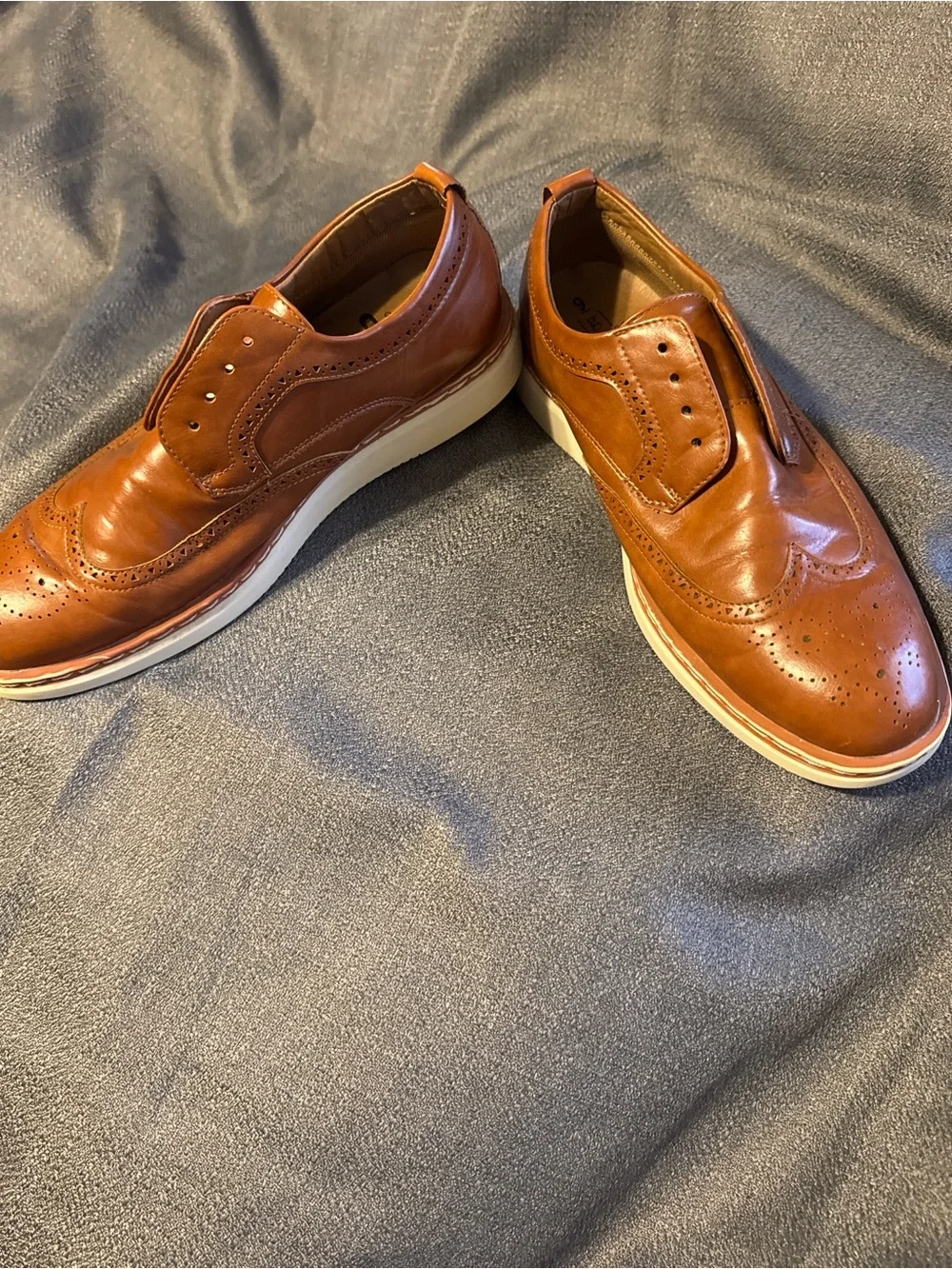George Men's Brown Wingtip Brogue Derby Shoes